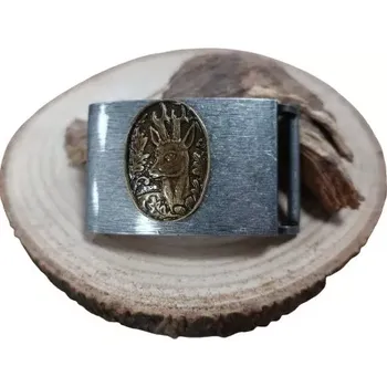 Přezka ke koženému opasku - Hlava srnce kombinovaná (Přezka na opasek)