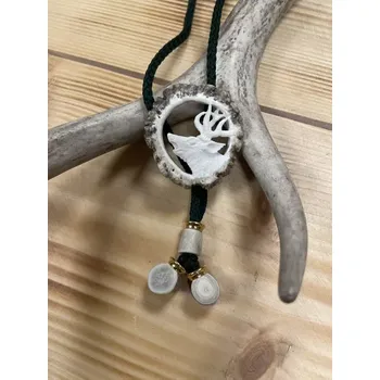 Přívěsek Myslivecké bolo vyřezávané č.8 - troubící jelen (Ozdobný lovecký přívěsek)