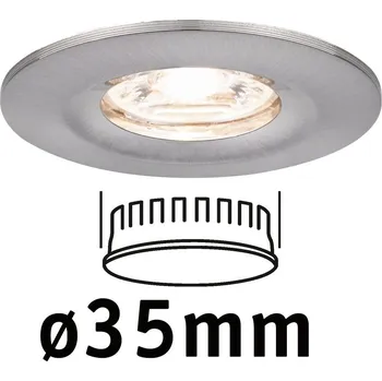 Koupelnové svítidlo PAULMANN LED vestavné svítidlo Nova mini nevýklopné IP44 1x4W 2.700K kov kartáčovaný 230V - PAULMANN P 94300