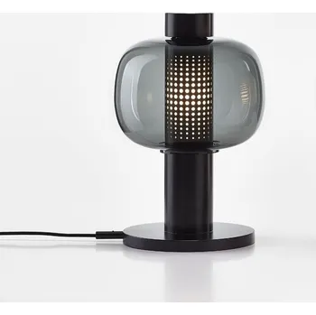 Lampička BROKIS Stolní lampa BONBORI SMALL 418mm šedá kouřová transparentní / černý matný komaxit / kabel černý - BROKIS A BRO PC01164_011