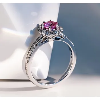 Prsten Dámský prsten Bisaku Jessie pink Velikost prstenu: 54