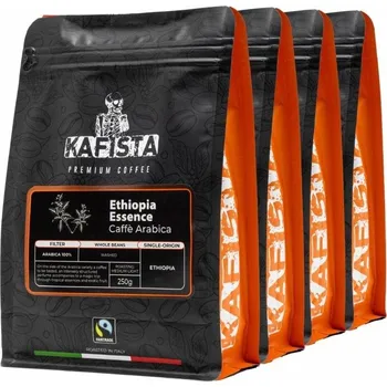 Káva Káva Kafista "Ethiopia Essence" - Zrnková káva, 100% Arabica Single Origin Káva 4 x 250 g