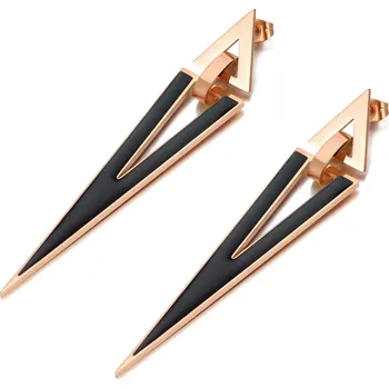 Náušnice B-TOP Geometrické pozlacené náušnice z nerezové oceli Triangl