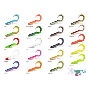 Nástraha DuoPACK BOX Top mix Delphin TwistaX Eeltail UVs / 6x 5ks-6cm/Perchy + Candy + Booty + Redface + Firedot