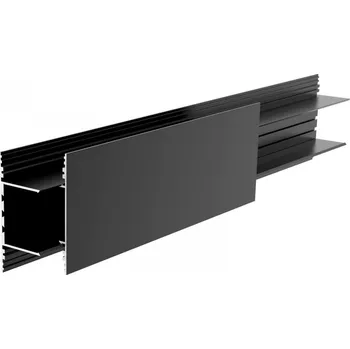 LED páska LIGHT IMPRESSIONS Deko-Light profil, PLANO BSH pro montáž na stěnu, 85 x 38mm, černá LED-nosič, 2,5m, hliník, černá, Tief černá 2500 mm - LIGHT IMPRESSIONS IMPR 970587