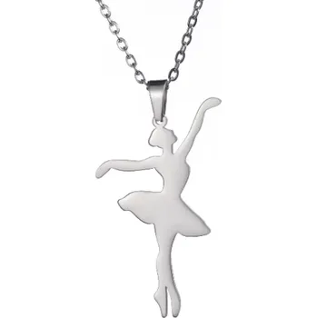 Náhrdelník B-TOP Nerezový náhrdelník s přívěskem Baletka