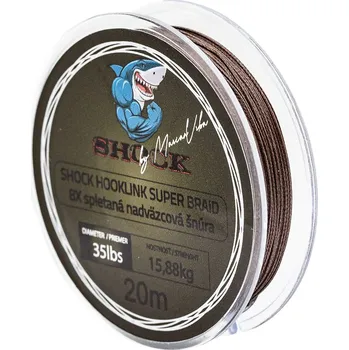 Návazcová Šňůrka Shock Super Braid Hooklink 20 m Varianta: Super Braid Hooklink 20 m 25 lb 11,34 kg