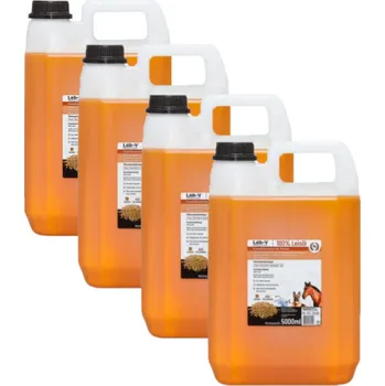 LAB-V Lněný olej Leinöl pro koně, psy a kočky 4x5000ml