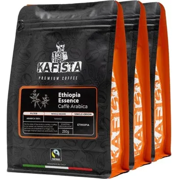 Káva Káva Kafista "Ethiopia Essence" - Zrnková káva, 100% Arabica Single Origin Káva 3 x 250 g