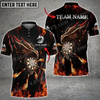 Dámské tričko Košile pro darts tým s potiskem 3D Magma Dragon CS481 Velikost: 2XL, Barva (Varianta): Polo košile 6
