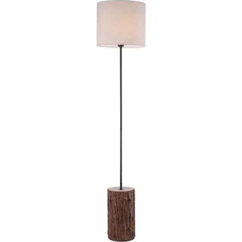 Stojací lampa JUSTLIGHT BARK LED stojací svítidlo, dřevo, látkové stínidlo,1xE27, šňůrový vypínač - LEUCHTEN DIREKT / JUST LIGHT LD 11234-79