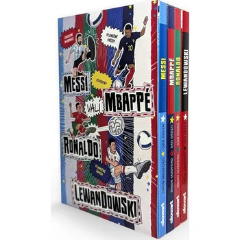 Fotbalové superhvězdy: Messi, Ronaldo, Mbappé, Lewandowski - Simon Mugford, Dan Green (2024, brožovaná, box 1-4)