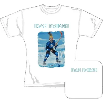 Dámské tričko bílé dámské triko Iron Maiden - Eddie ice II