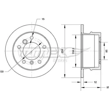 Brzdový kotouč Brzdový kotouč TOMEX Brakes TX 70-90