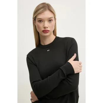 Dámská móda Bavlněný svetr Tommy Jeans DW0DW20159 černá 99X, vel. M