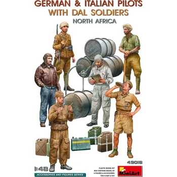 Plastikový model 1:48 German & Italian Pilots w/ DAL Soldiers