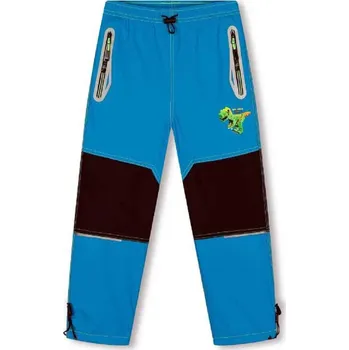 KUGO ZATEPLENÉ ŠUSŤÁKOVÉ KALHOTY DINOSAUR Tyrkysová 116