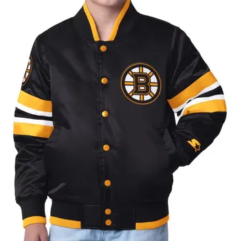 Pánská větrovka Starter Bunda Boston Bruins The Scout Varsity Satin
