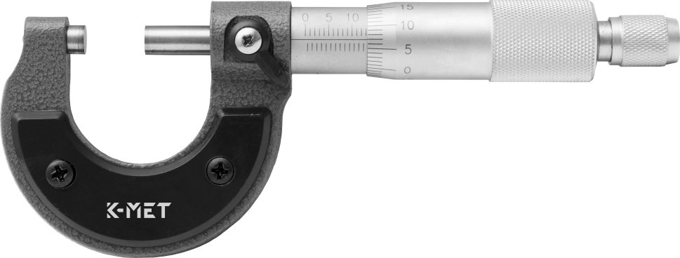 Mikrometr třmenový K-MET 0-25 mm/0,01mm, ČSN 25 1420, DIN 863 (7002)