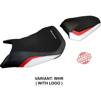 Moto sedlo TPZ Italia Potah sedla Honda CB 500 Hornet (24-25) Tomori model potah sedla: s logem WHR (white-red)