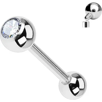 Piercing Šperky4U Piercing činka titan zirkon - TIT1008-16225
