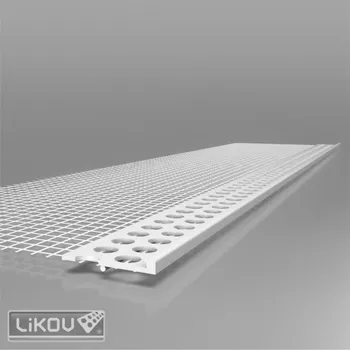 Stavební materiál Likov Plastový ukončovací profil s tkaninou 3 mm, Délka lišty: 2 m