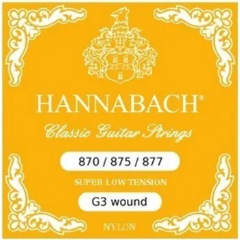 Příslušenství pro strunný nástroj Hannabach Struna pro klasickou kytaru G/3 Nylon ovinutéG3 KVS 870SLT 5839