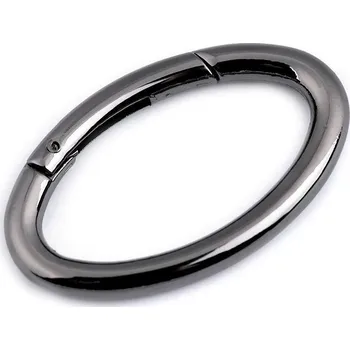 Pro Háčkování Karabina elipsa 20x38 mm černý nikl