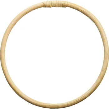 Kabelka Pro Háčkování Bambusové ucho kulaté / kruh pro lapače snů / 15 cm přírodní