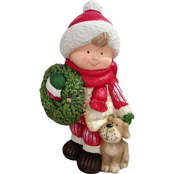 Nohel Garden Koledník se psem MGO keramika 22x22x41cm