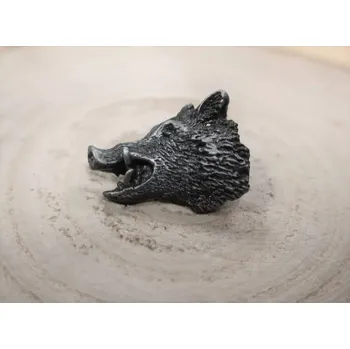 Odznak - divočák stříbrný (Myslivecká ozdoba)