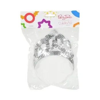 Karnevalový kostým Tiara z cekinami srebrna