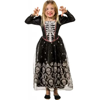 Karnevalový kostým Dětský kostým - Šaty s kostrou 164