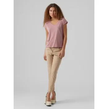 Dámské tričko Vero Moda T-Shirt Filli 10247666 Růžová Regular Fit S