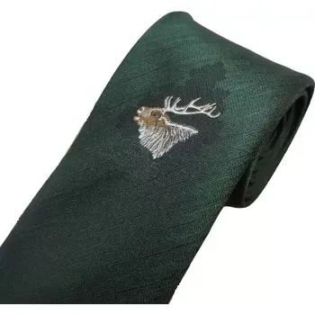 Kravata Kravata zelená - jelen (Myslivecká kravata)