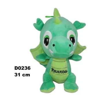 plyšák Smok "Kraków" ciemny zielony 31cm