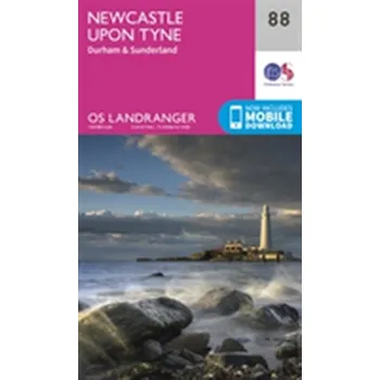 Encyklopedie Newcastle Upon Tyne, Durham & Sunderland - Ordnance Survey [EN] (2016, Skládaná mapa, Ordnance Survey)