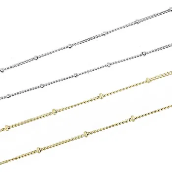 Materiál na výrobu šperku Ocelový řetízek s kuličkou 2mm - 1m - Nerez SL