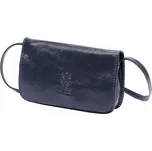 Tmavěmodrá pevná malá kožená crossbody kabelka Florence 107