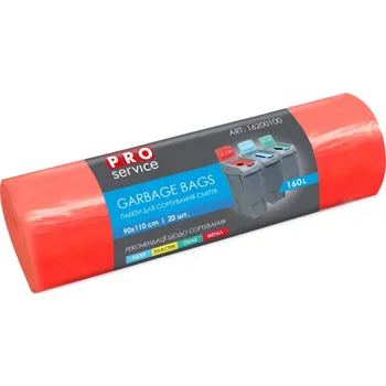 Pytle na odpadky Pytle na odpad Alufix - 90x110cm / 160l / 24my / 20ks / červená