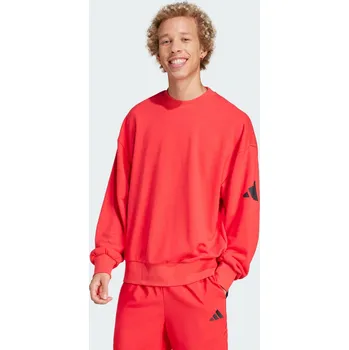 Dámská mikina ADIDAS Mikina Essentials Loose Fit 3 Bar Logo M ČERNÁ|ČERVENÁ