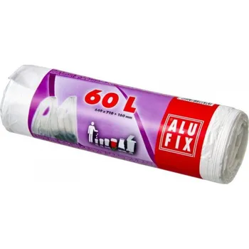 Pytle na odpadky Pytle do koše Alufix Standart se zavazováním - 64x71cm + 16cm / 60l / 12my / 12ks / bílá