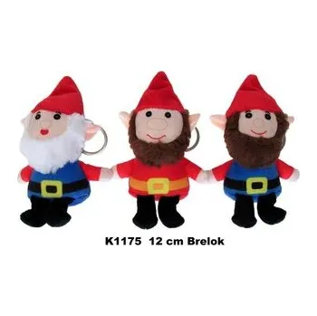 plyšák Brelok krasnal 12cm MIX