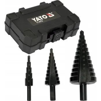 Příslušenství k nářadí Stupňovité vrtáky 4-38mm 3ks Yato YT-44732