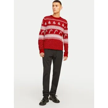 Pánský svetr Jack & Jones Svetr Xmas Gabriel 12266118 Červená Regular Fit M