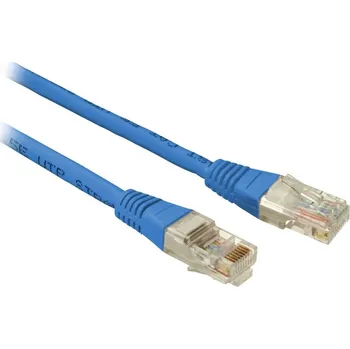 Síťový kabel SOLARIX patch kabel CAT5E UTP PVC 3m modrý non-snag proof