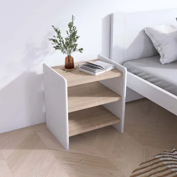 Noční stolek Maxi Noční stolek z masivu IRIS B5, 39 cm Bílá/Dub Sonoma