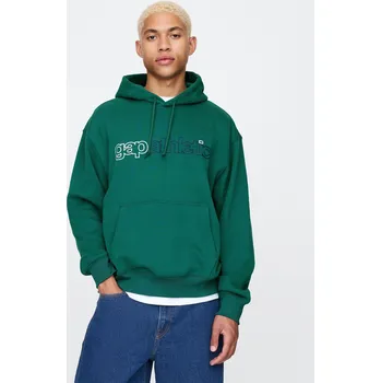 Pánská mikina Oversize mikina Gap Athletic - Pánské GAP zelená 3130451