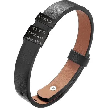 Náramek Šperky4U Personalizovaný pánský kožený náramek - OPA227