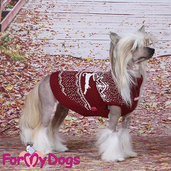 Obleček pro psa FOR MY DOGS svetr STAG BORDEAUX, bordó Velikost: 16/L–18/XL